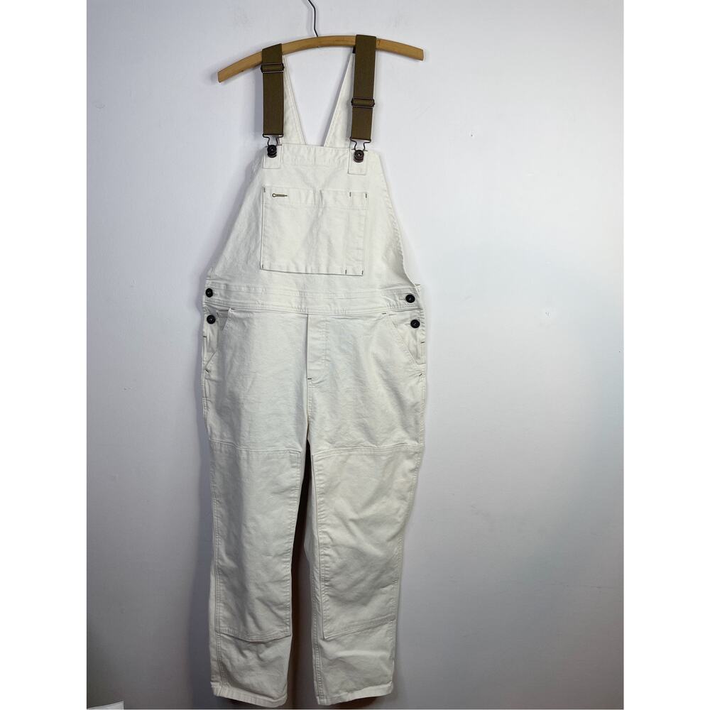 REI Co op Trailsmith Overalls Cream Workwear Utility Womens 14 short cropped